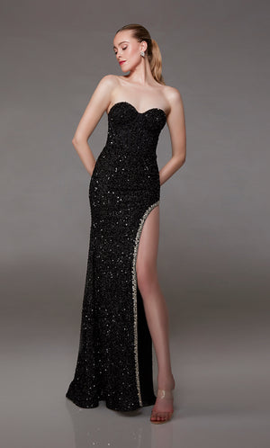 UNK-1827. Long, Sweetheart Neckline, Straight image 0