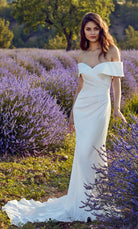 UNK-7059. Long, Off The Shoulder, Straight, Closed Back image 0
