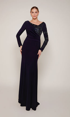 UNK-27675. Long, V-neck, Straight, Closed Back image 0