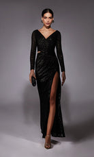 UNK-27741. Long, V-neck, Straight, V Shaped Back image 0