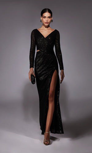 UNK-27741. Long, V-neck, Straight, V Shaped Back image 0
