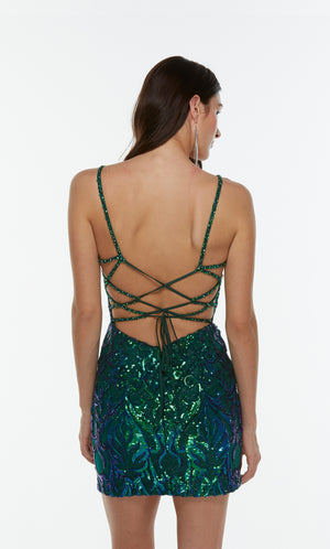 UNK-4534. Short, Scoop Neck, Straight, Strappy Back image 12