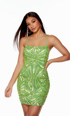 UNK-4658. Short, Scoop Neck, Straight, Open Back image 1