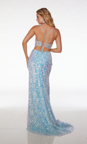 UNK-61646. Long, Plunging Neckline, Straight image 1