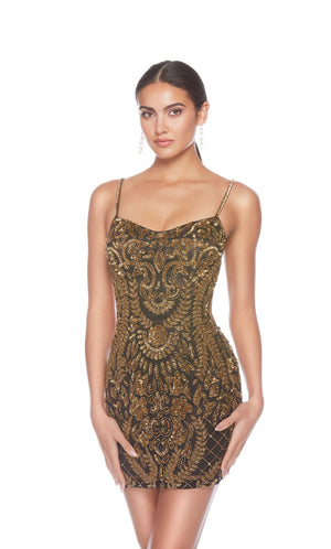 UNK-84010. Short, Scooped Neckline, Straight image 2