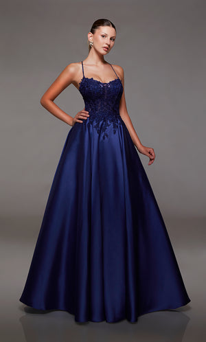 UNK-1784. Long, Scooped Neckline, Ballgown image 0