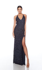 UNK-88001. Long, V Neckline, Straight, Open Back image 8