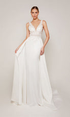 UNK-7097. Long, V-neck, Straight, Open Back image 3