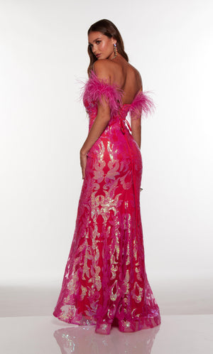 UNK-61331. Long, Off The Shoulder, Fit N Flare image 6