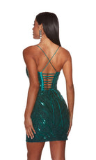 UNK-4890. Short, Plunging Neckline, Straight image 1