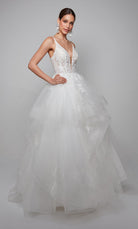 UNK-7080. Long, Plunging Neckline, Ball Gown image 4