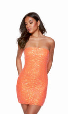 UNK-4631. Short, Strapless, Straight, Lace-up Back image 0
