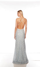 UNK-88003. Long, V Neckline, Straight, Open Back image 3