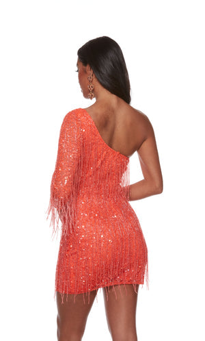 UNK-4646. Short, One Shoulder, Straight, Closed Back image 3