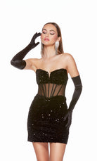 UNK-4792. Short, Sweetheart Neckline, Straight image 3