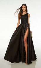 UNK-61700. Long, One Shoulder, A-line, Cut Out Back image 0