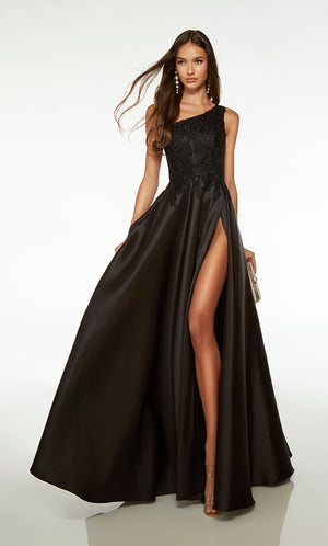 UNK-61700. Long, One Shoulder, A-line, Cut Out Back image 0