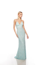UNK-88009. Long, V Neckline, Straight, Open Back image 24