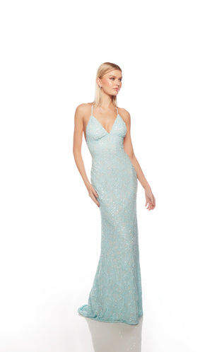 UNK-88009. Long, V Neckline, Straight, Open Back image 24