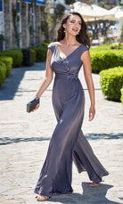 UNK-27559. Long, V-neck, Jumpsuit, V Shaped Back image 0