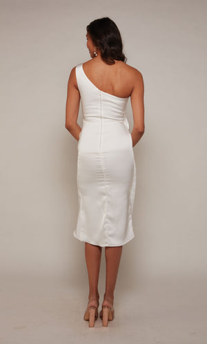 UNK-70038. Short, One Shoulder, Straight, Closed Back image 1