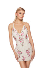 UNK-84004. Short, Plunging Neckline, Straight image 2