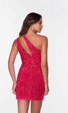 UNK-4603. Short, One Shoulder, Straight, Closed Back image 8