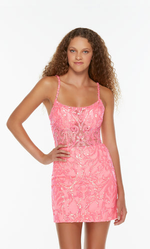 UNK-4534. Short, Scoop Neck, Straight, Strappy Back image 7