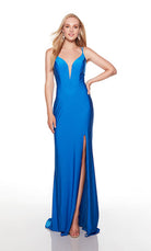 UNK-61451. Long, Plunging Neckline, Straight image 1