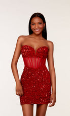 UNK-4792. Short, Sweetheart Neckline, Straight image 8