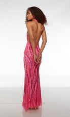 UNK-61511. Long, Halter Neckline, Straight, Open Back image 1