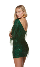 UNK-4873. Short, Plunging Neckline, Straight, Open Back image 7