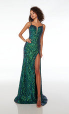 UNK-61577. Long, Plunging Neckline, Straight image 2