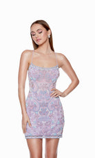 UNK-4665. Short, Scoop Neck, Straight, Strappy Back image 6