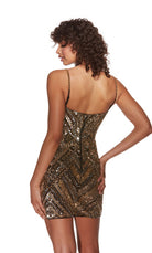 UNK-4840. Short, Plunging Neckline, Straight image 8