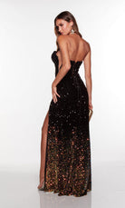 UNK-61337. Long, Strapless, Straight, Lace Up Back image 1