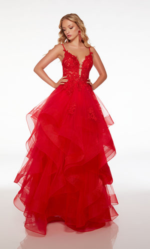 UNK-61476. Long, Plunging Neckline, Ballgown image 2