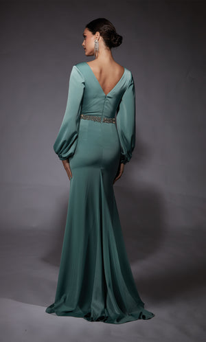 UNK-27696. Long, V-neck, Straight, V Shaped Back image 1