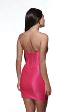UNK-4925. Short, Strapless, Straight, Closed Back image 1