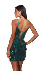 UNK-4932. Short, Plunging Neckline, Straight image 1
