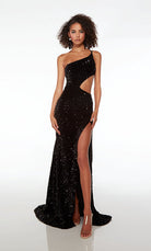 UNK-61707. Long, One Shoulder, Fit N Flare, Open Back image 0