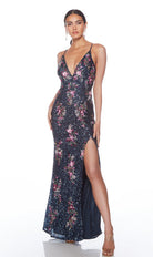 UNK-88012. Long, Plunging Neckline, Straight image 0