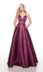 UNK-1754. Long, Sweetheart Neckline, A-line image 2