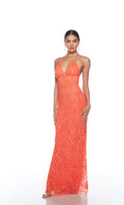UNK-88006. Long, V Neckline, Straight, Open Back image 15