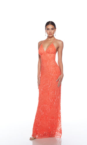 UNK-88006. Long, V Neckline, Straight, Open Back image 15