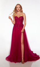 UNK-61723. Long, Strapless Neckline, Ballgown image 1