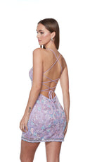 UNK-4665. Short, Scoop Neck, Straight, Strappy Back image 5