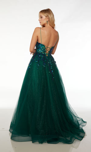 UNK-61575. Long, Plunging Neckline, Ballgown image 1