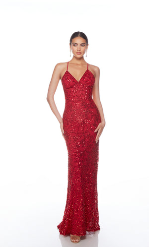 UNK-88009. Long, V Neckline, Straight, Open Back image 19