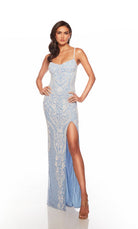 UNK-88004. Long, Scooped Neckline, Straight image 3